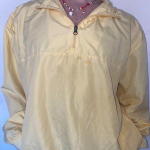 Pastel yellow windbreaker quarter-zip XL